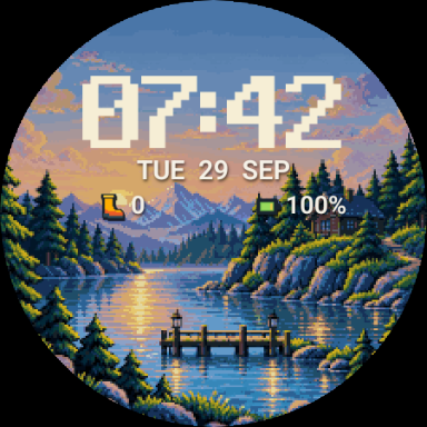 Tiny World morning watch face scene