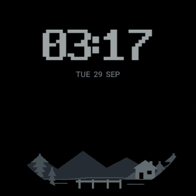 Tiny World static ambient watch face display